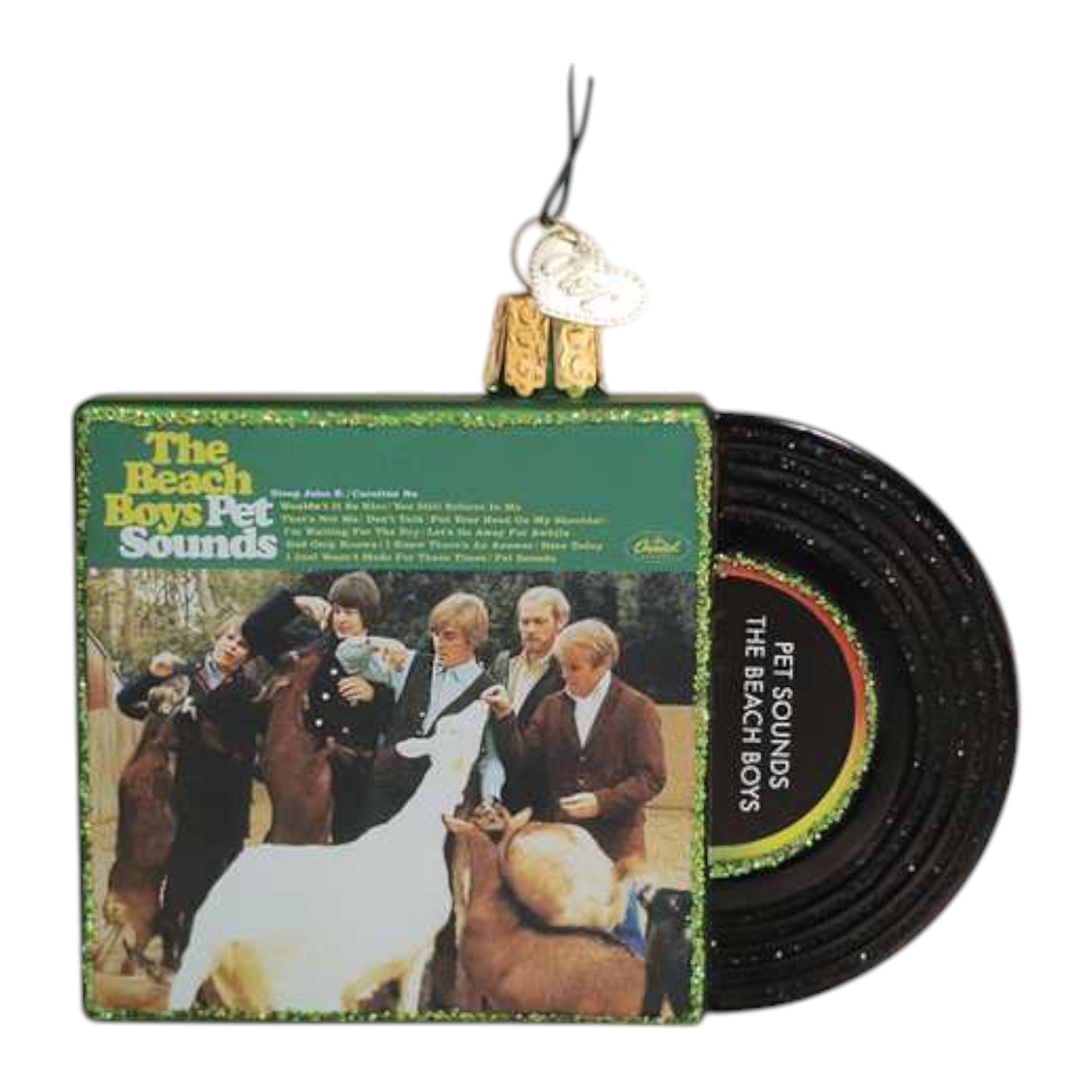 Pet Sounds Album Cover - Old World Christmas Blown Glass Holiday Ornament - Mellow Monkey