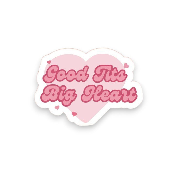 Good Tits Big Heart Sticker - Mellow Monkey