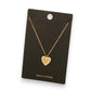 Gold Dipped Heart Pendant Chain Necklace - 16-in - Mellow Monkey