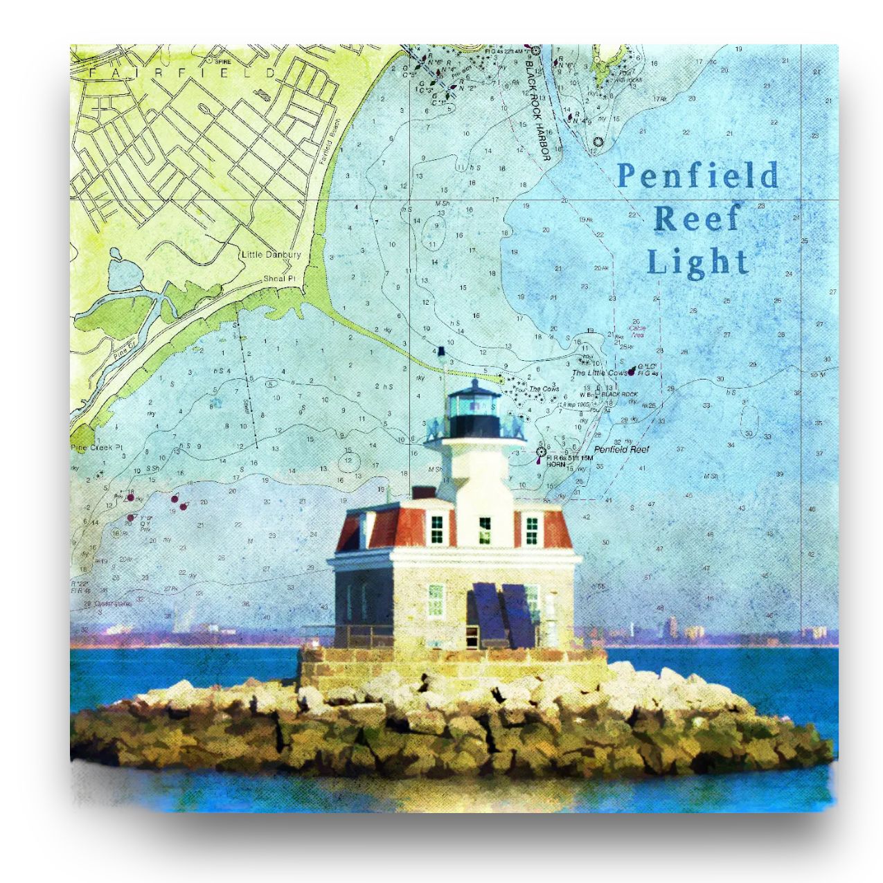 Fairfield County Lighthouses - Coaster/ Trivet Set - Mellow Monkey