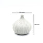 Tiny Congo - Handcrafted Porcelain Bud Vase - White with Gray Stripes - 2.5 x 2.5 x 2.6 in - Mellow Monkey