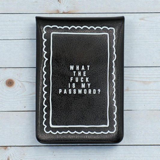 What The Fuck Is My Password - Leatherette Pocket Journal - Mellow Monkey