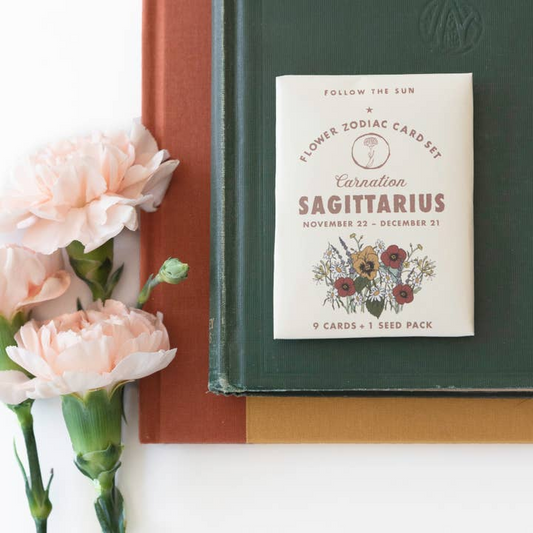 Sagittarius - Flower Zodiac Card Set