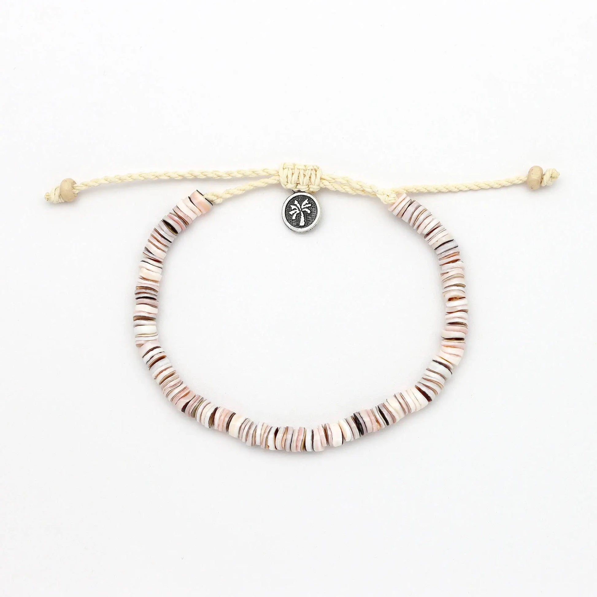 Pakui Natural Bead Anklet - Grey Tones - Mellow Monkey