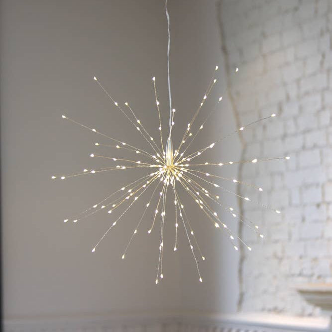 Hanging Starburst Light: Silver - Mellow Monkey