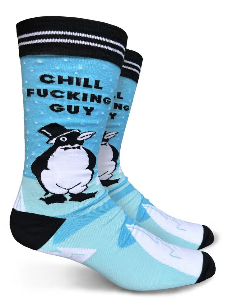 Chill Fucking Guy - Men's Crew Socks - Mellow Monkey