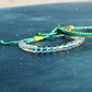 4Ocean Unisex Earth Day Beaded Bracelet - Aqua & Lime - April 2024 Limited Edition - Mellow Monkey