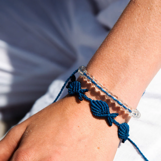 4Ocean Unisex 4Fish Macrame Bracelet - Signature Blue - Mellow Monkey