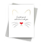 All 9 Lives With You Gold Foil Cat - Love Greeting Card - Mellow Monkey