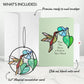 Smile to Your Heart Hummingbird Suncatcher Card - Mellow Monkey