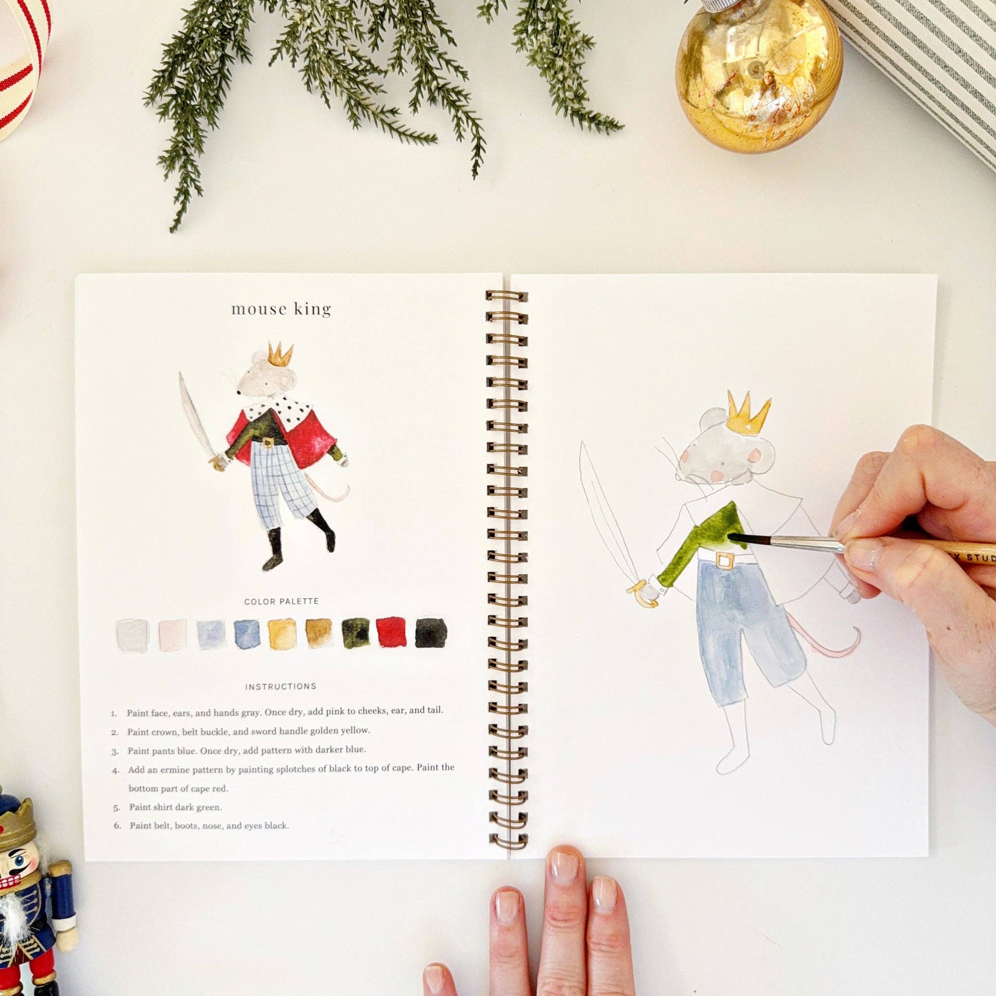 Nutcracker Watercolor Workbook - Mellow Monkey