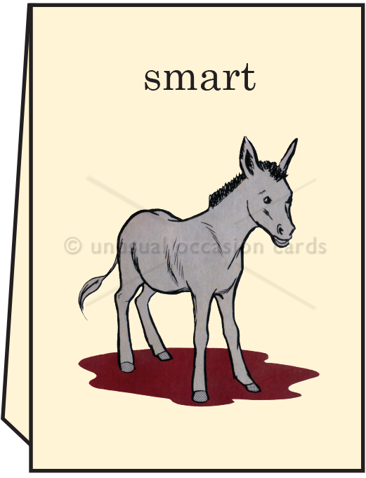 Smart Ass - Greeting Card - Mellow Monkey