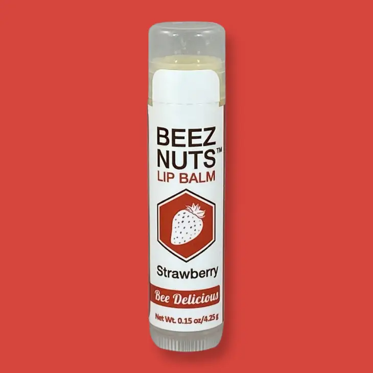 Strawberry - Beez Nuts Beeswax and Tree Nut Oil Lip Balm - Mellow Monkey