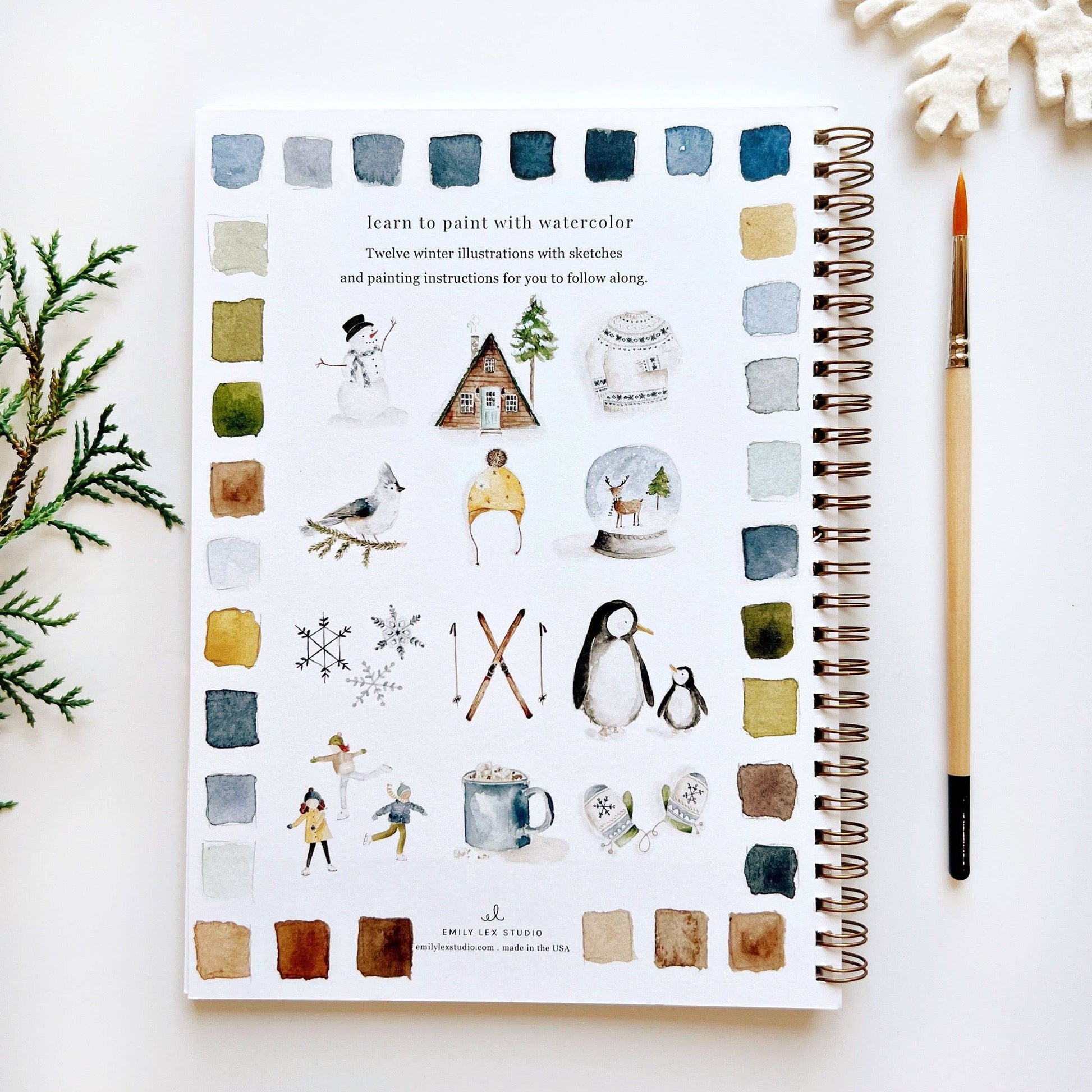 Winter - Watercolor Workbook - Mellow Monkey