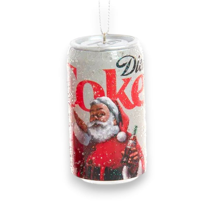 Diet Coke Coca-Cola® Santa Can Ornament - 3-in - Mellow Monkey