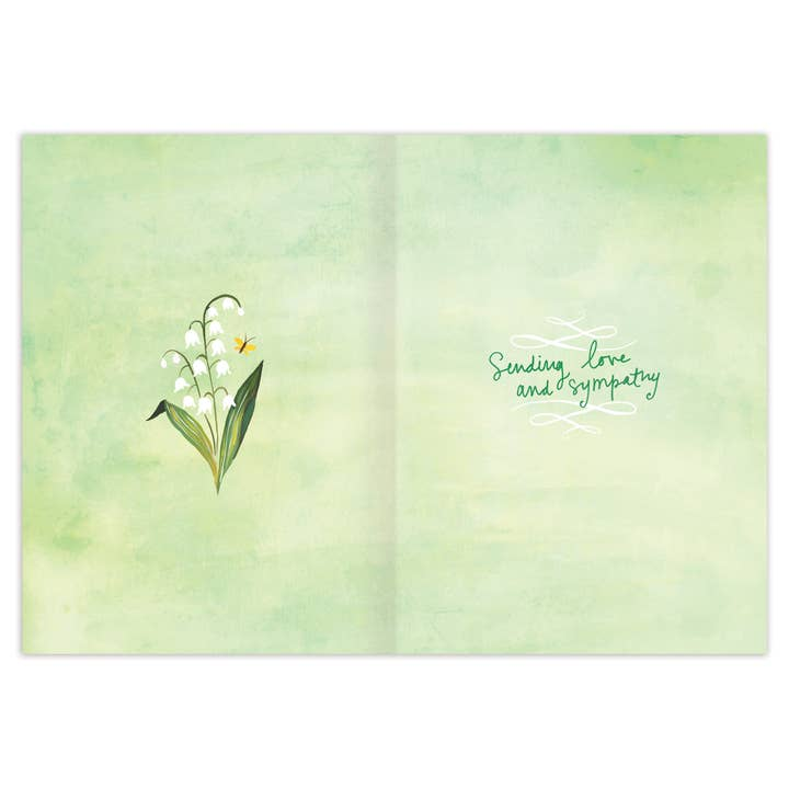 My Heart Is With You (Lily of the Valley) - Sympathy Greeting Card - Mellow Monkey