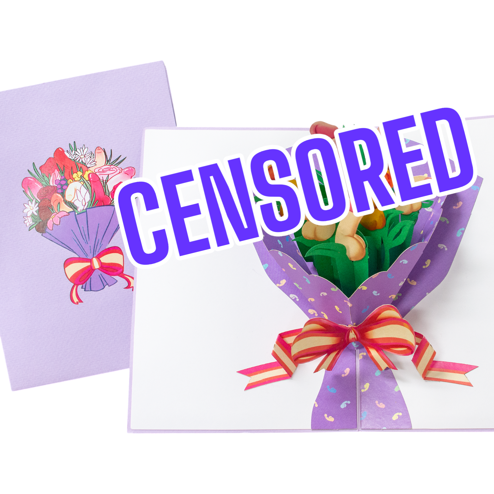 Bouquet of Dicks Funny 3D Pop-Up Surprise Greeting Card - Mellow Monkey