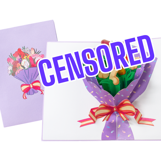 Bouquet of Dicks Funny 3D Pop-Up Surprise Greeting Card - Mellow Monkey