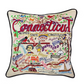 Catstudio Connecticut Hand-Embroidered Pillow - 20-in - Mellow Monkey