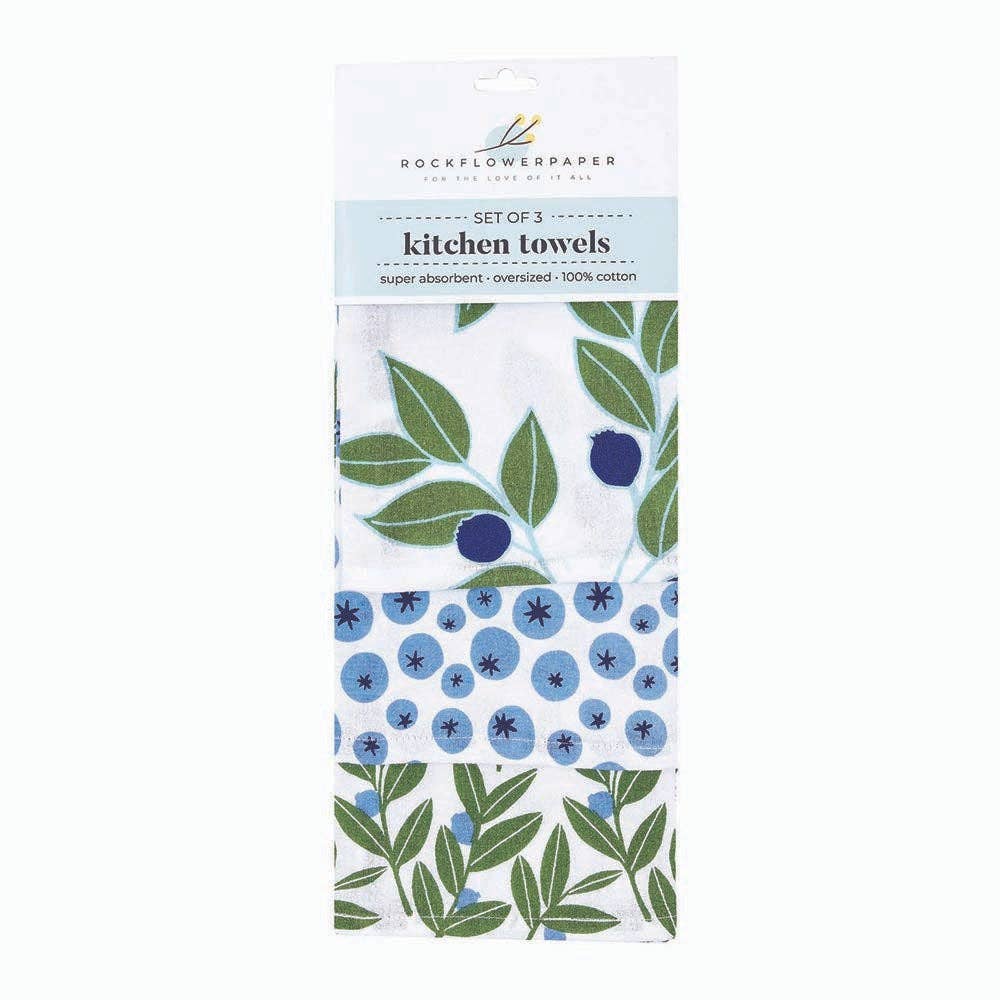 Blueberry Medley - Kitchen Towels - Set of 3 - Mellow Monkey