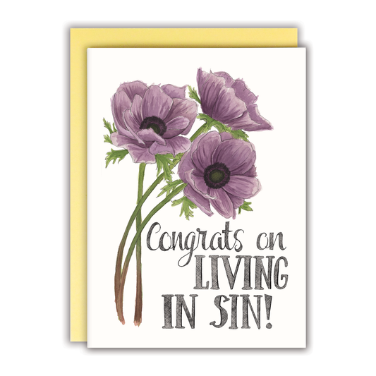 Congrats on Living In Sin Card - Mellow Monkey