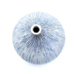 Tiny Congo - Handcrafted Porcelain Bud Vase - White with Blue Stripes -3.2 x 3.2 x 3.4 in - Mellow Monkey