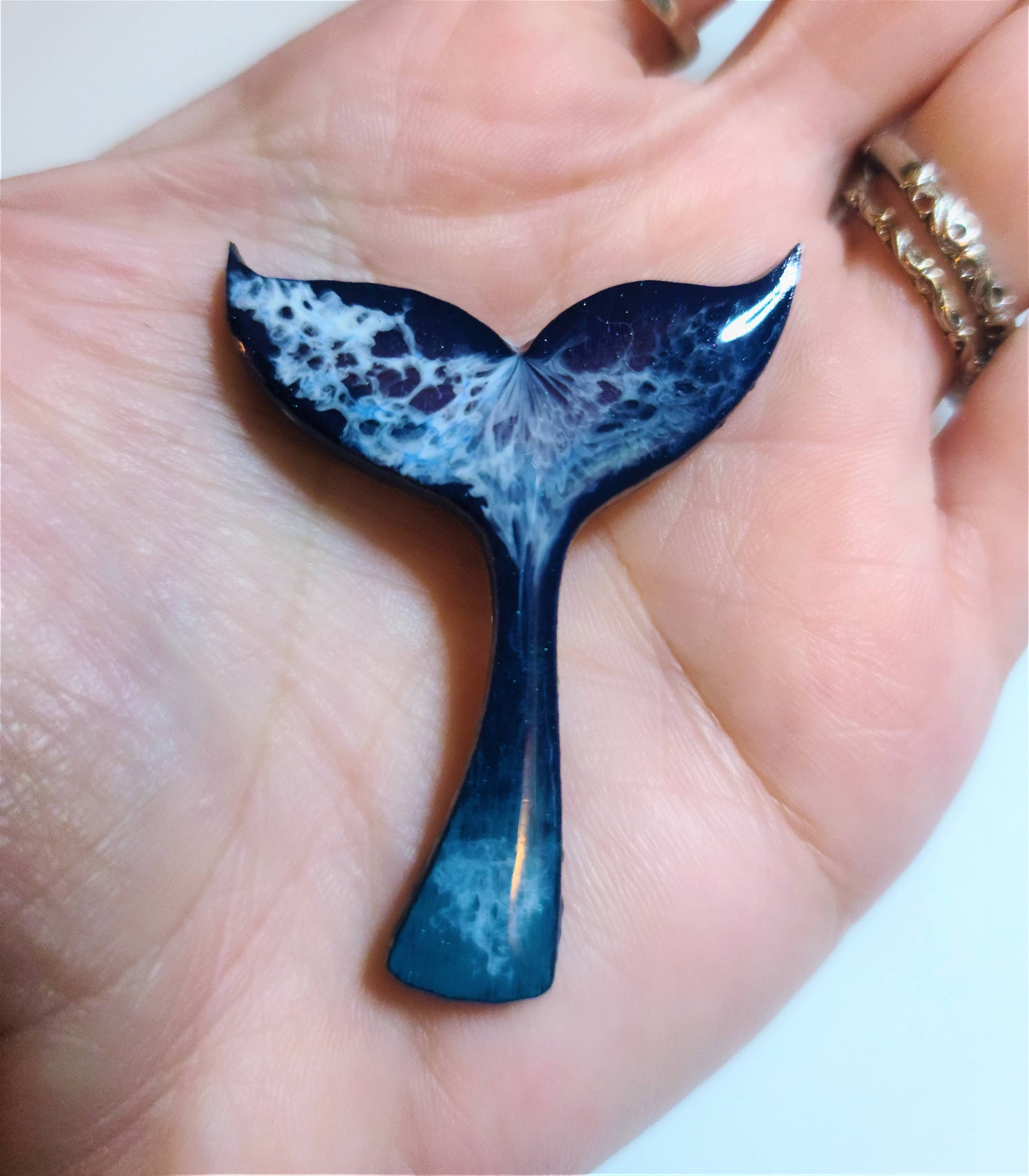 Whale Tail Ocean Scene Resin & Wood Magnets - Mellow Monkey