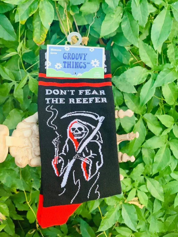 Don't Fear The Reefer - Women's Crew Socks - Mellow Monkey