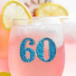 60th Birthday Jeweled Stemless Wine Glass - Mellow Monkey