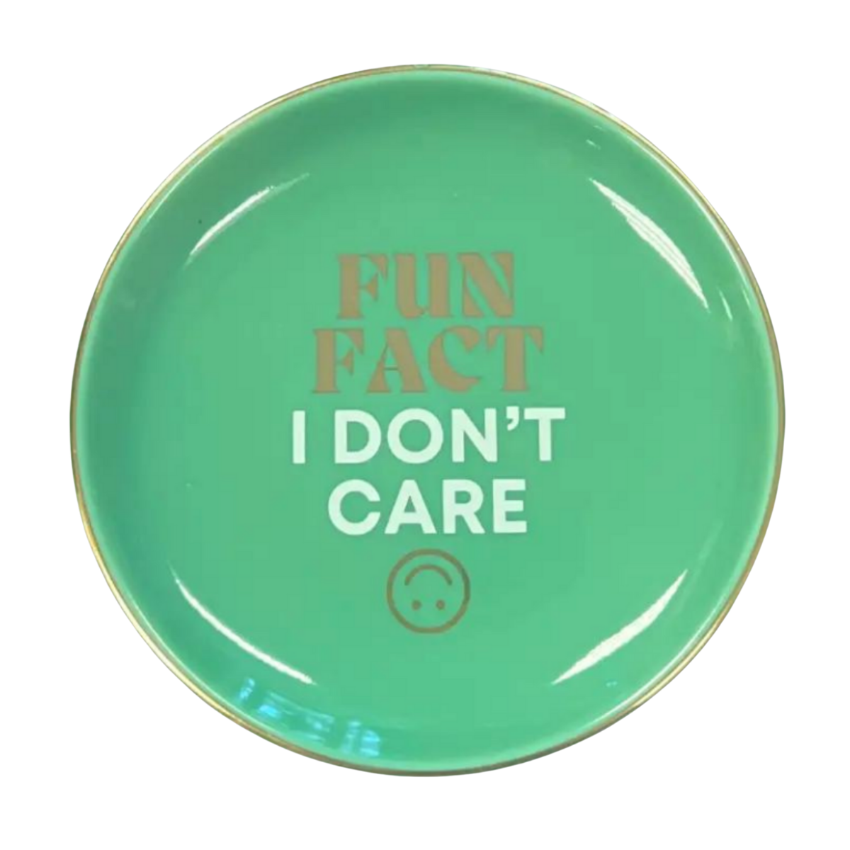 Fun Fact I Don't Care - Round Trinket Tray - Mellow Monkey