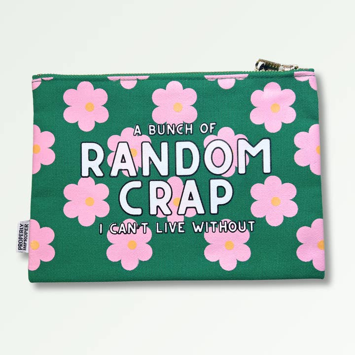 Mellow Monkey Canvas Zippered Bag