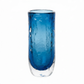 Vendome Blue/Clear Art Glass Vase - Hand Blown Glass