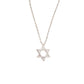 Rhodium-Dipped Vintage Star Shaped Pendant Necklace - Mellow Monkey