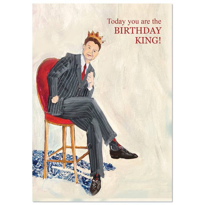 Birthday King - Birthday Greeting Card - Mellow Monkey