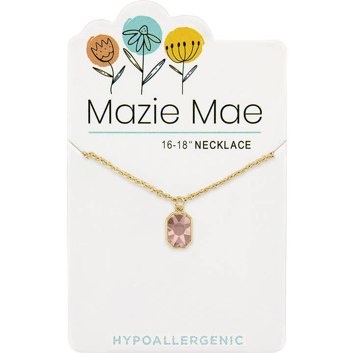Gold Vintage Rose Radiant - Mazie Mae -  Necklace - Mellow Monkey