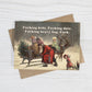 Grumpy Santa Funny Vintage Christmas Card - Mellow Monkey