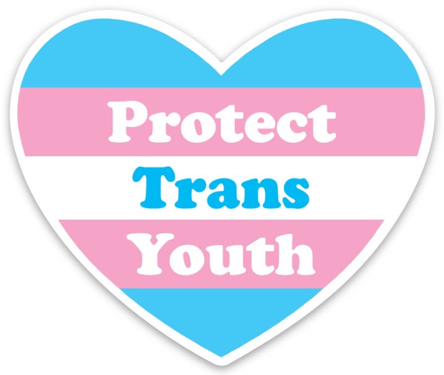Protect Trans Youth Die Cut Decal - Mellow Monkey
