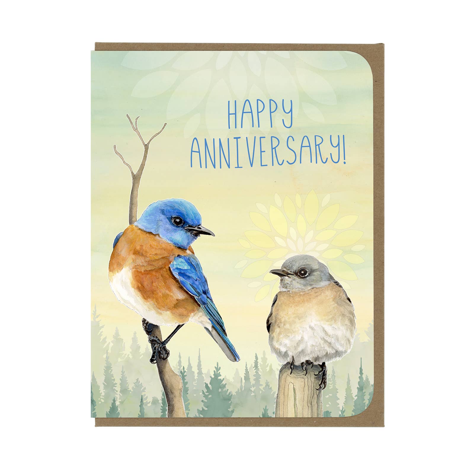 Anniversary - Bluebirds in Love - Greeting Card - Mellow Monkey