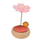 Yurayura Sakura Owl with Pink Flower - 2.75-in - Mellow Monkey