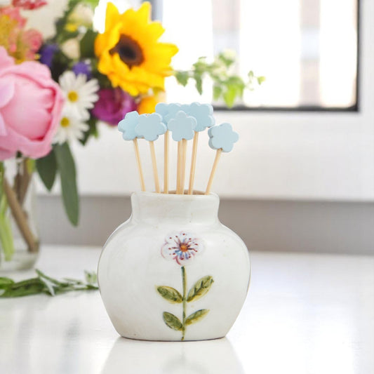 Blue Flower Toothpick Vase - Mellow Monkey