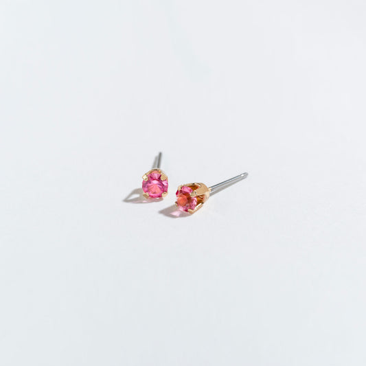October - Birthstone Ear Sense Earrings - Pink - Mellow Monkey
