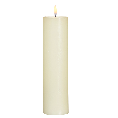 Uyuni LED Realistic Electronic Flame Wax Candle - Ivory - 2.25-in x 9.75-in - Mellow Monkey