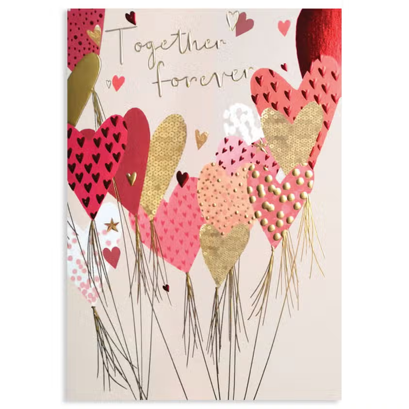 Together Forever Hearts - Anniversary Greeting Card - Mellow Monkey