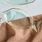 Gold Edge Clear Glass Fish Tray - Mellow Monkey