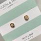 Coral and Mint- Sand Enamel Studs - Mellow Monkey