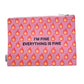 Everything Is Fine - Canvas Zippered Bag - Mellow Monkey