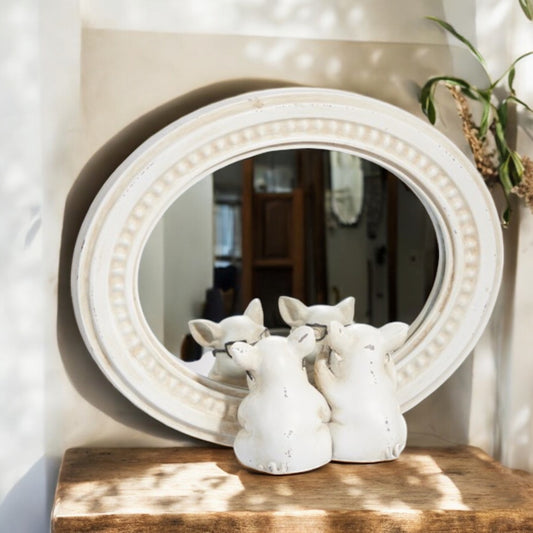 Pigs with Glasses Mirror - 8-3/4-in - Mellow Monkey