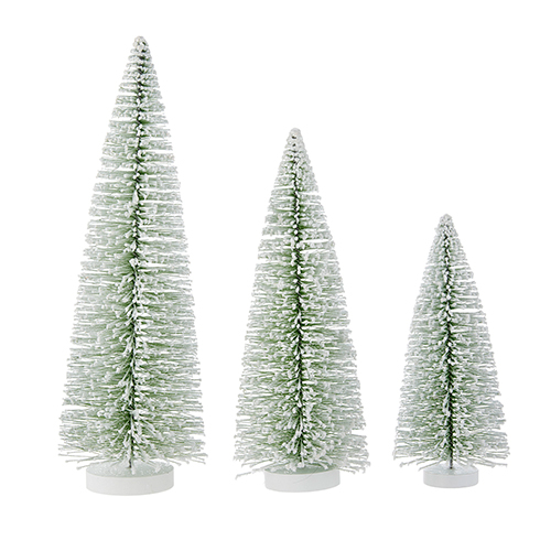 Snow Coated Bottle Brush Tree - Mellow Monkey