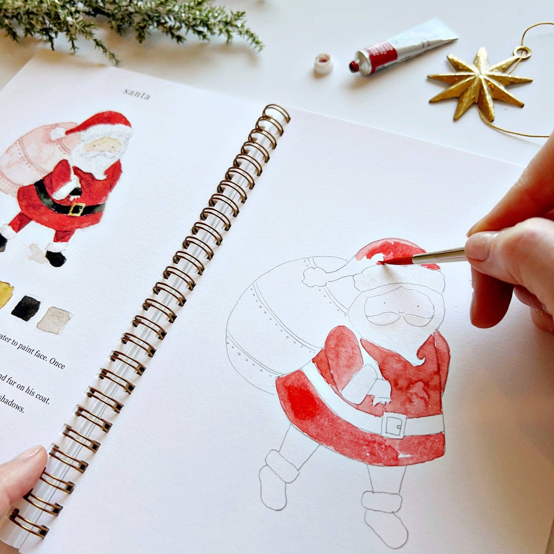 Christmas Watercolor Workbook - Mellow Monkey