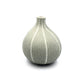 Mini Omo - Handcrafted Porcelain Bud Vase - Gray with White Stripes - 2.7 x 2 x 2.8 in - Mellow Monkey